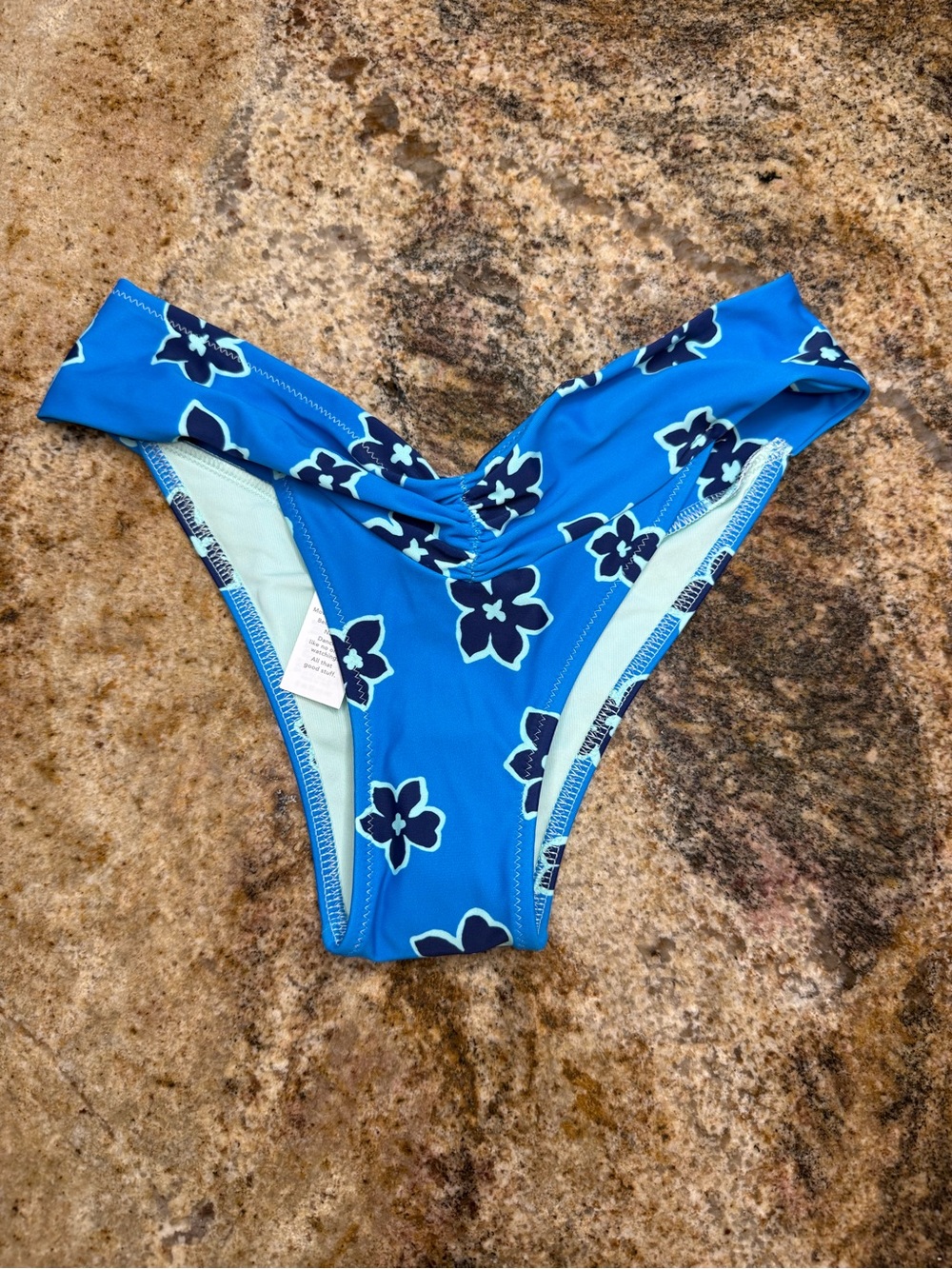 aerie Blue Floral V-Front Bikini Bottoms